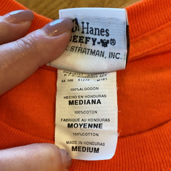 Harley-Davidson Motor Cycles Orange Mens Tee Shirt Finger Lakes Size Medium - Picture 11 of 11